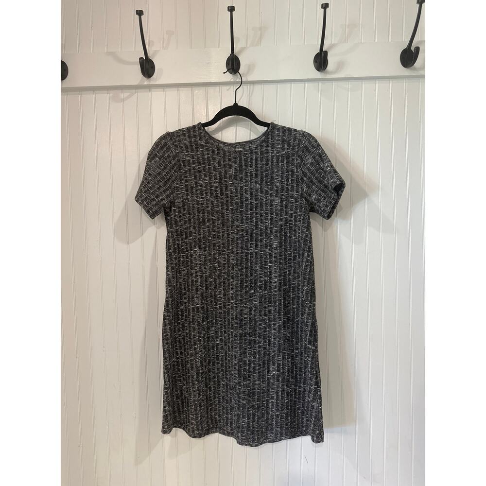 Abercrombie & Fitch Womens Ribbed Knit Stretch Heathered T-Shirt Mini Dress S
